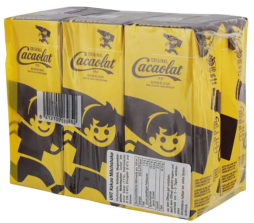 Cacaolat - Kakaogetränk Mini Tetra Pak Trinkschokolade Schokomilch - 6x0,2l
