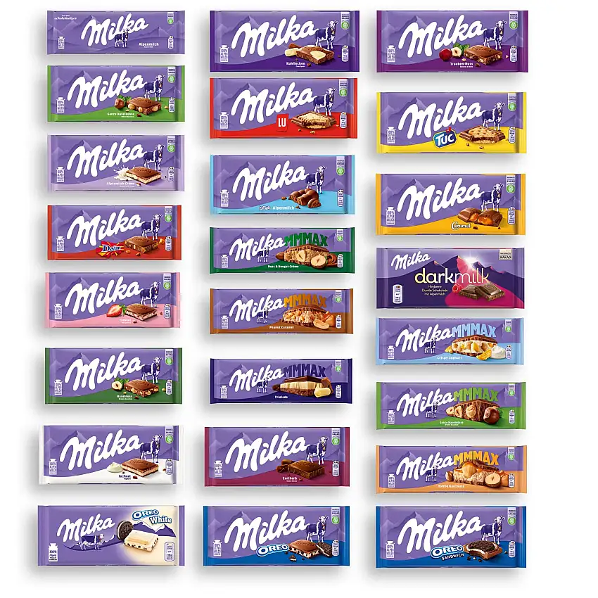 Milka Schokolade Mischpaket 24 Tafeln