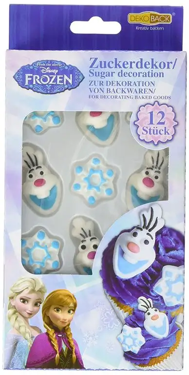 Dekoback Zuckerdekor Disney Frozen, 12 Stück, 1er Pack (1 x 48 g)