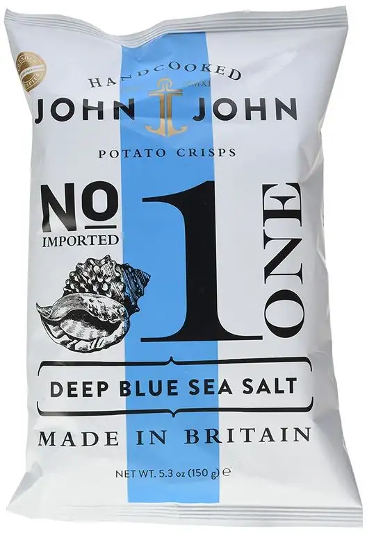 John & John Potato Crisps Deep Blue Sea Salt 150g, 6er Pack (6 x 150 g)