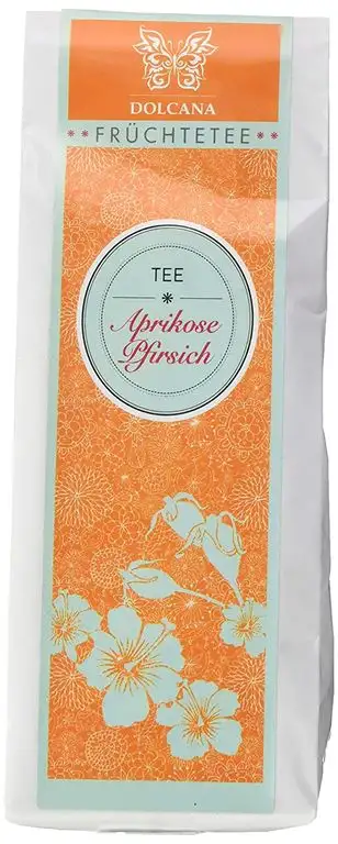Dolcana Früchtetee Aprikose/Pfirsich, 1er Pack (1 x 100 g Packung)