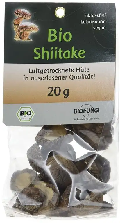 BioFungi Shiitake getrocknet, 3er Pack (3 x 20 g)