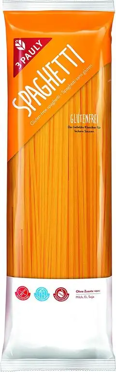3 Pauly Spaghetti ohne Ei - glutenfrei, 4er Pack (4 x 500 g)