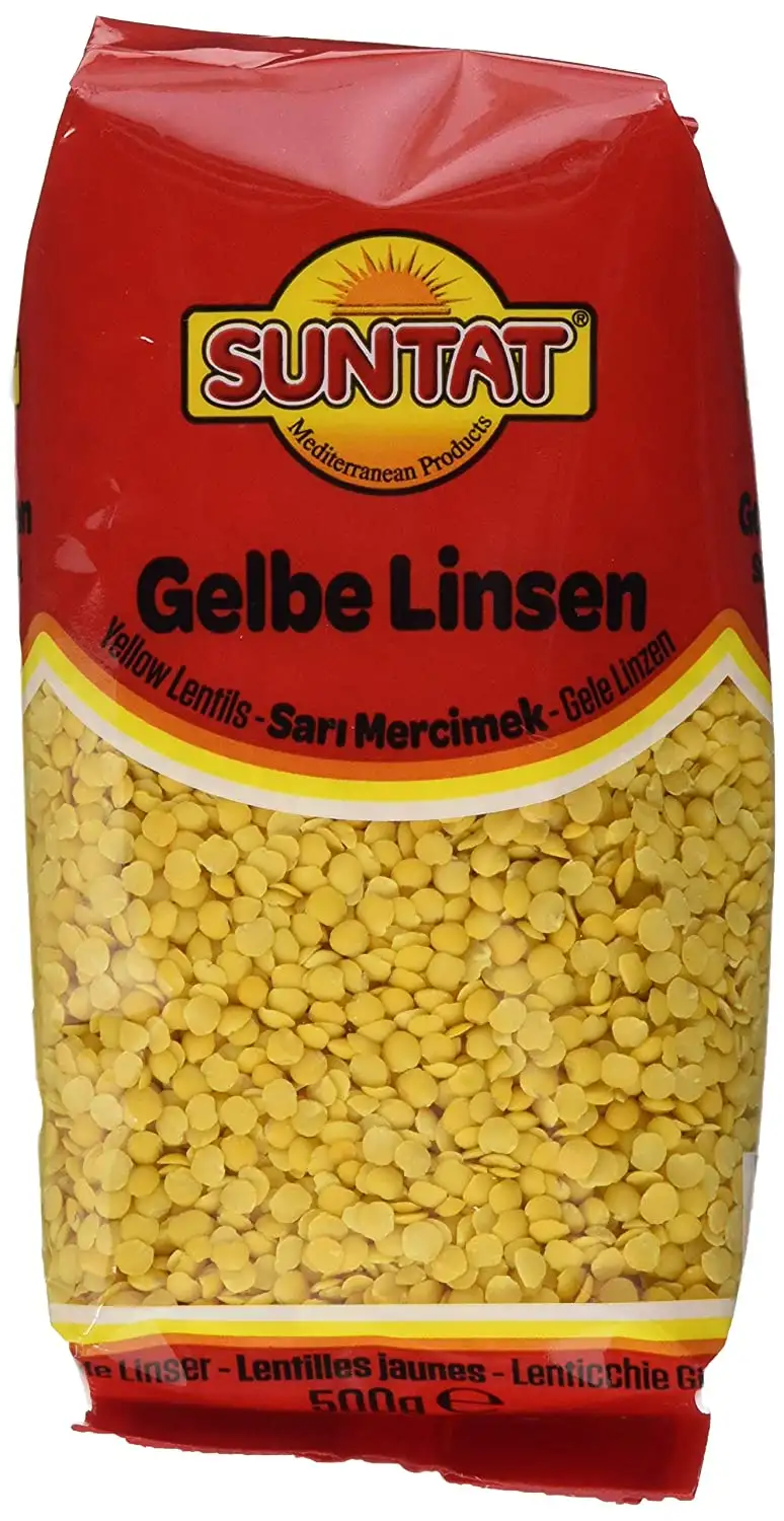 SUNTAT Gelbe Linsen , 2er Pack (2 x 500 g Packung)