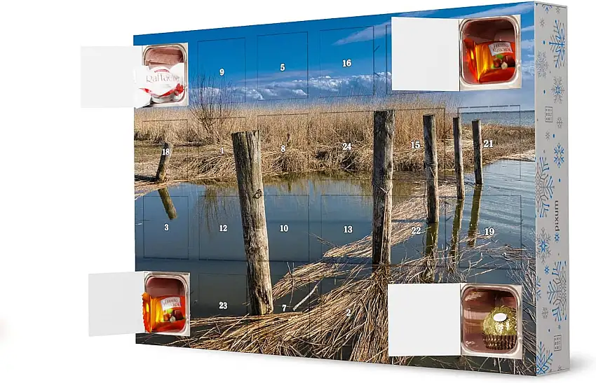artboxONE Adventskalender mit Pralinen von Ferrero Ahrenshoop Bodden Adventskalender Natur