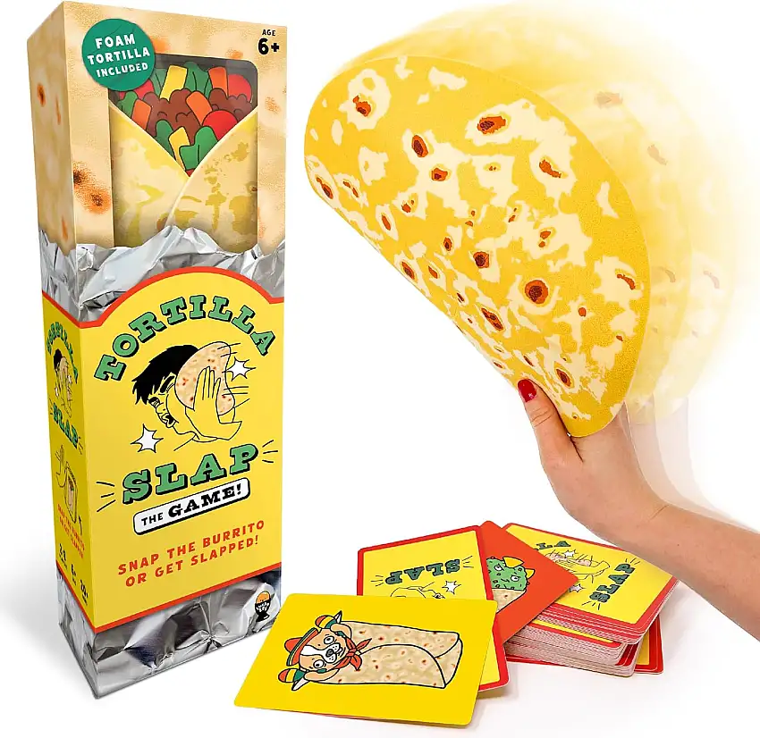 Lucky Egg Aufregendes Tortilla-Slap-Familienspiel – lustige Familienspiele für 6+ Jährige, 2–8 Spieler – Partyspiele für Erwachsene & Kinder – perfekt für Indoor- & Outdoor-Spielabende, Spiele Kinder,