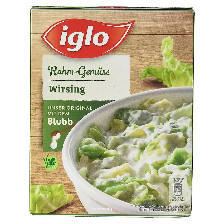 iglo Rahm-Gemüse Wirsing - zubereitet mit dem Blubb - 500 g (tiefgefroren)