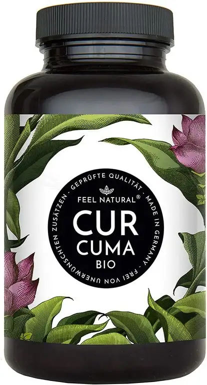 Bio Curcuma (Kurkuma) Kapseln - 240 Stück - 4560mg Bio Curcuma und schwarzer Pfeffer je Tagesdosis - Laborgeprüft. Ohne Magnesiumstearat. Vegan, in Deutschland produziert