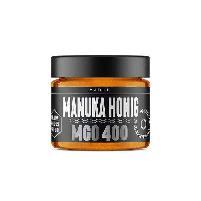 Manuka Honig 400+ MGO im hochwertigen Glas - Direkt vom Imker aus Neuseeland - zertifizierter Methylglyoxal-Gehalt (150g) - inklusive GRATIS Manuka Guide