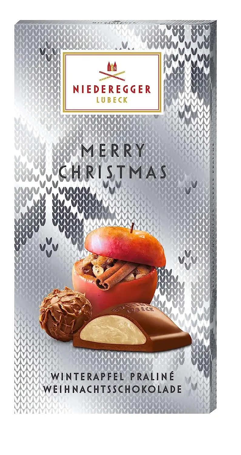 Niederegger Winterapfel Trüffel Weihnachtsschokolade, 10er Pack (10 x 100 g)