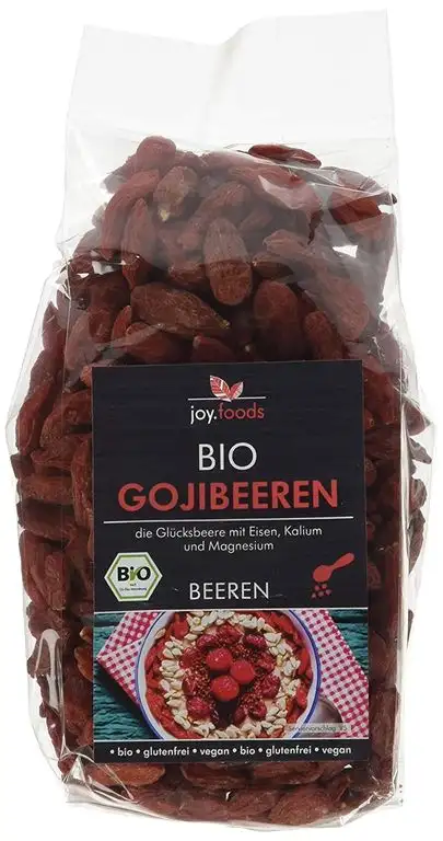 joy.foods Bio Goji Beeren ohne Zusätze, laborgeprüfte Qualität aus Deutschland, 3er Pack (3 x 100 g)