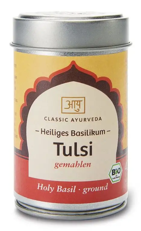 Classic Ayurveda Bio Tulsi Churna (Heiliges Basilikum), 40 g