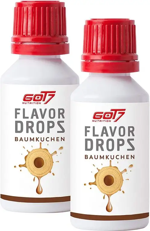 Got7 Flavordrops 2x30ml - Aromatropfen – Flavordrops Kalorienfreies Aroma Lebensmittelaroma Diät Fitness (Baumkuchen)