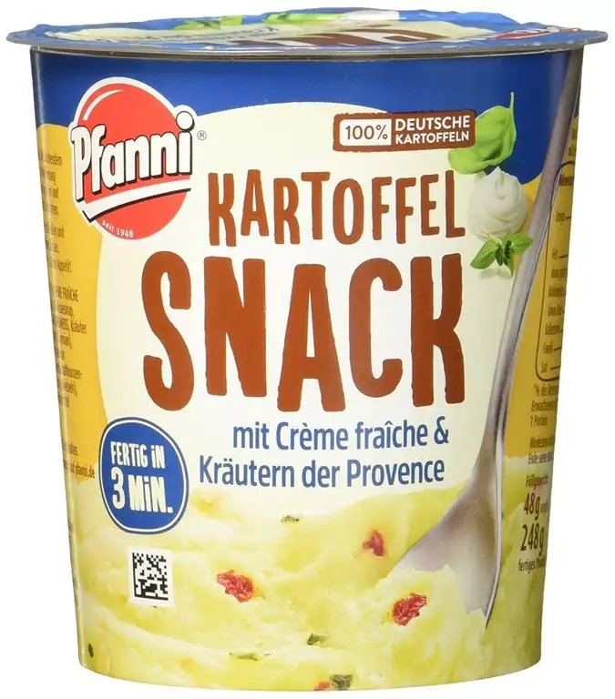 Pfanni Kartoffelpüree, ideal für zwischendurch mit Crème fraîche und Kräutern der Provence, 48 g, 1 Stück
