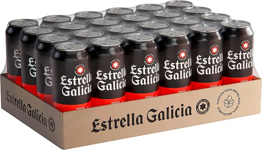 ESTRELLA GALICIA Especial Dosenbier, Lager Bier, Einweg (24 x 0,33 l Bier Dose)