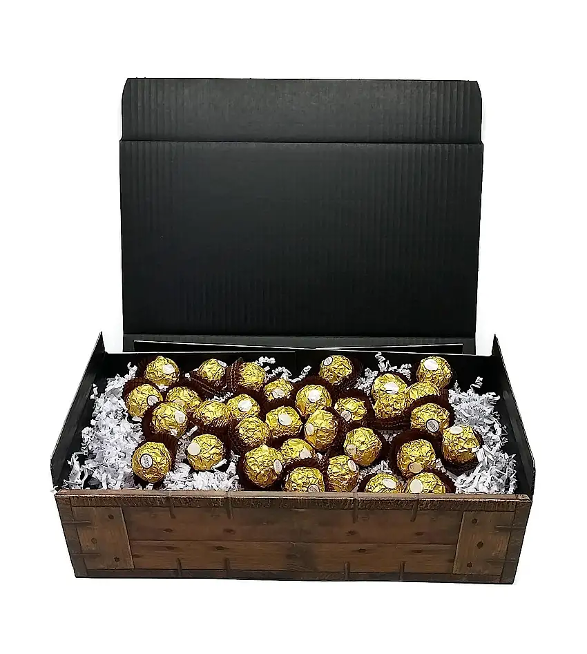 Ferrero Rocher 400g "Gold" Schatztruhe mit 32 Kugeln - knusprige Pralinen-Spezialität mit Milchschokolade und feiner Haselnusscreme - perfekt zum verschenken oder auch als Dekoration.