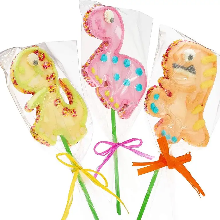EinsSein 0,03kg 8x Marshmallow Lutscher Dino Dinosaurier Marshmallows Marschmello Mäusespeck Schaumzucker Gastgeschenk Giveaway Mitgebsel Kinderparty Kindergeburtstag Taufe Geburtstag Mitbringsel