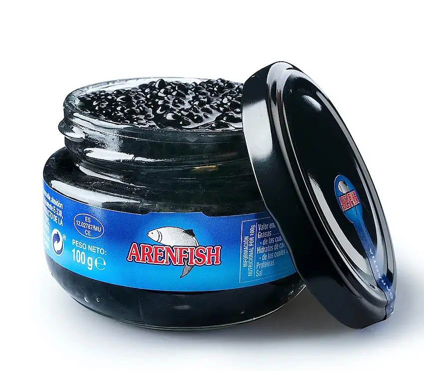 Eurocaviar - Shikran - Geräucherter Hering Schwarze Kaviarperlen 100 g