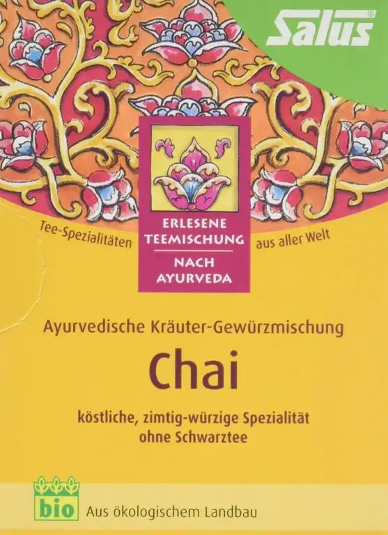 Salus Chai Ayurvedischer Kräuter-Gewürztee, 3er Pack (3 x 30 g) - Bio