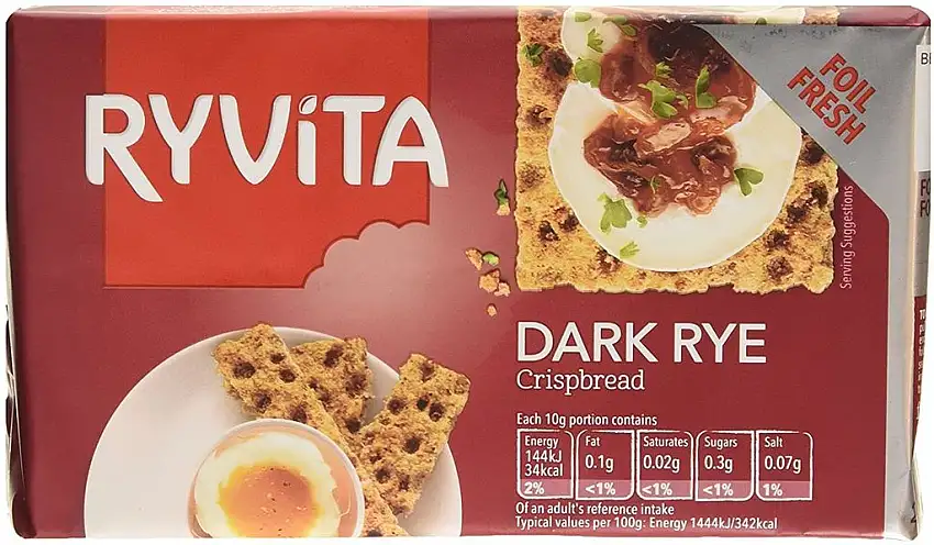 Ryvita Dark Rye Crispbread 250 g (Pack of 16)