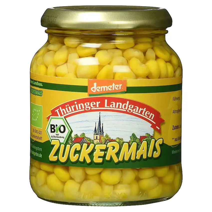 Thüringer Landgarten Demeter Bio Zuckermais, Abtropfgewicht 230g