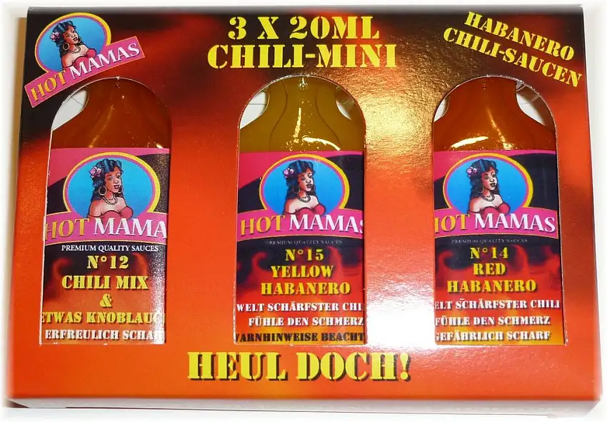 Hotmamas Chilisaucen 3 x 20ml Geschenkebox