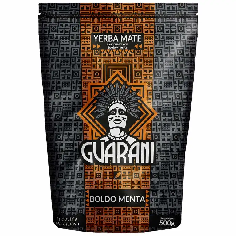 Mate Tee Guarani Menta Boldo 500g Yerba Mate aus Paraguay anregender Mate Tee