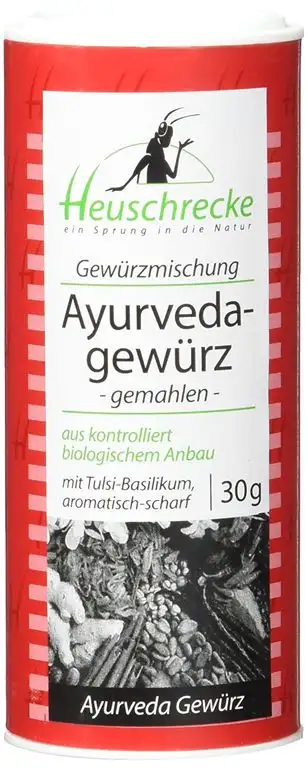 Heuschrecke Ayurveda Gewürzmischung 30 g Dose Bio Gewürz, 5er Pack (5 x 30 g)