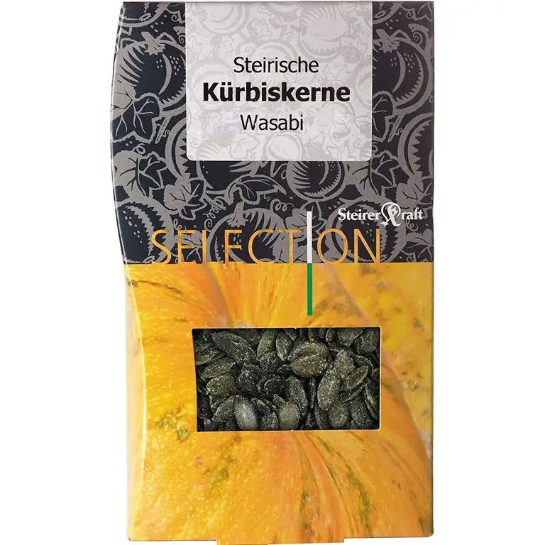 Steirerkraft Selection Steirische Kürbiskerne Wasabi-Kruste | zum Snacken oder als Topping | Mit natürlich hohem Spermidin-Gehalt | 100g