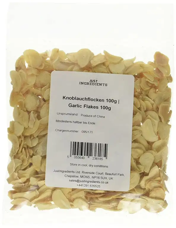 JustIngredients Essential Knoblauchflocken, Garlic Flakes, 5er Pack (5 x 100 g)