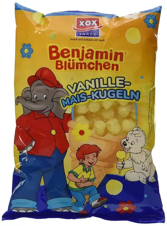 XOX Gebäck Benjamin Blümchen Vanille-Mais -Kugeln, 1er Pack (1 x 110 g)