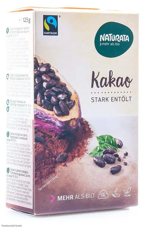 Naturata Kakaopulver, stark entölt (125 g) - Bio