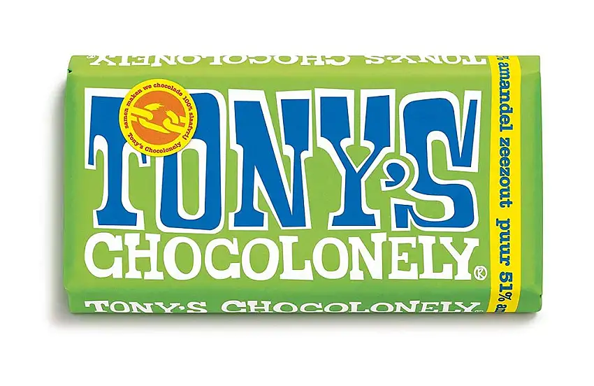 Tony's Chocolonely Zartbitterschokolade 51% mit Mandeln & Meersalz 180 g