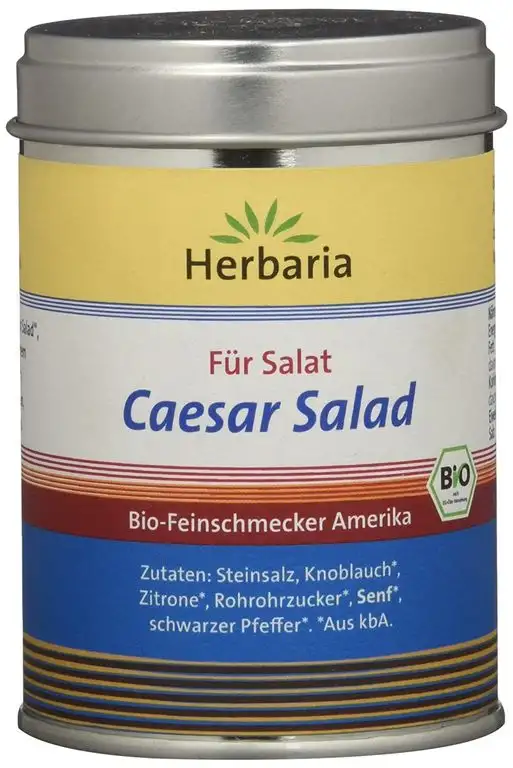 Herbaria "Caesar Salad" Gewürzmischung für Salat, 1er Pack (1 x 120 g Dose) - Bio