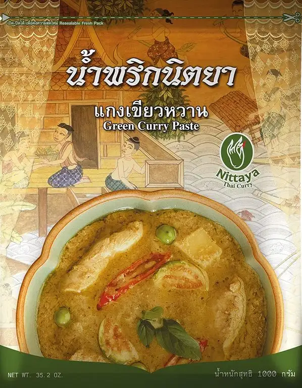 Nittaya Currypaste, grün, 1er Pack (1 x 1 kg Beutel)