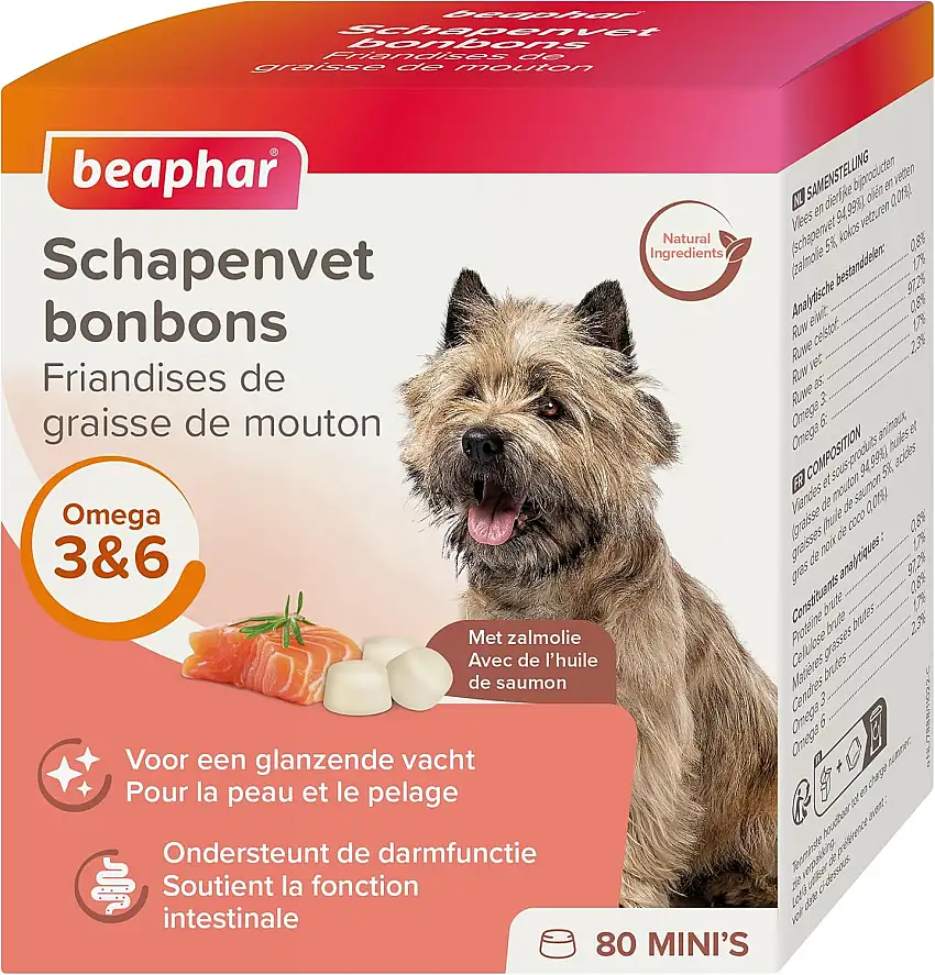 Beaphar Schaffett Bonbons Lachs Mini 245 Gramm