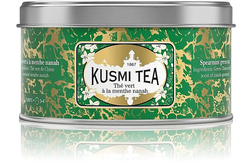 Kusmi Tea Grüner Tee mit Minze - Heiß oder Eisgekühlt Genießen - Traditionell Durstlöschender Tee mit Gunpowder Grüntee und Minzblättern - 125 g Metalldose (etwa 50 Tassen)