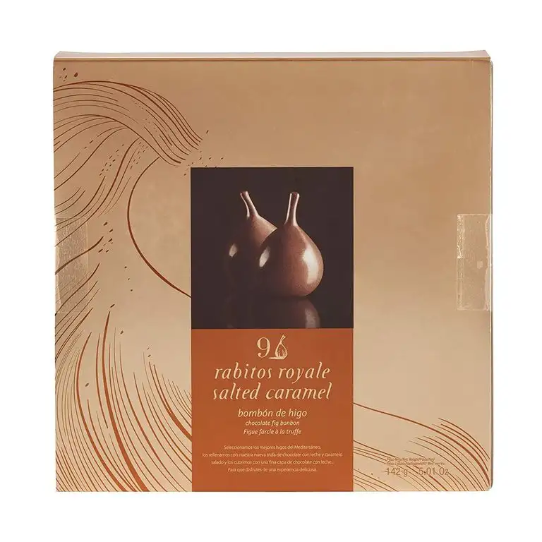 Karamellisierte Feigenpralinen 142 g / Rabitos Royale Bombón de Higo Salted Caramel 9 Stück / Pralinen / Pralinés