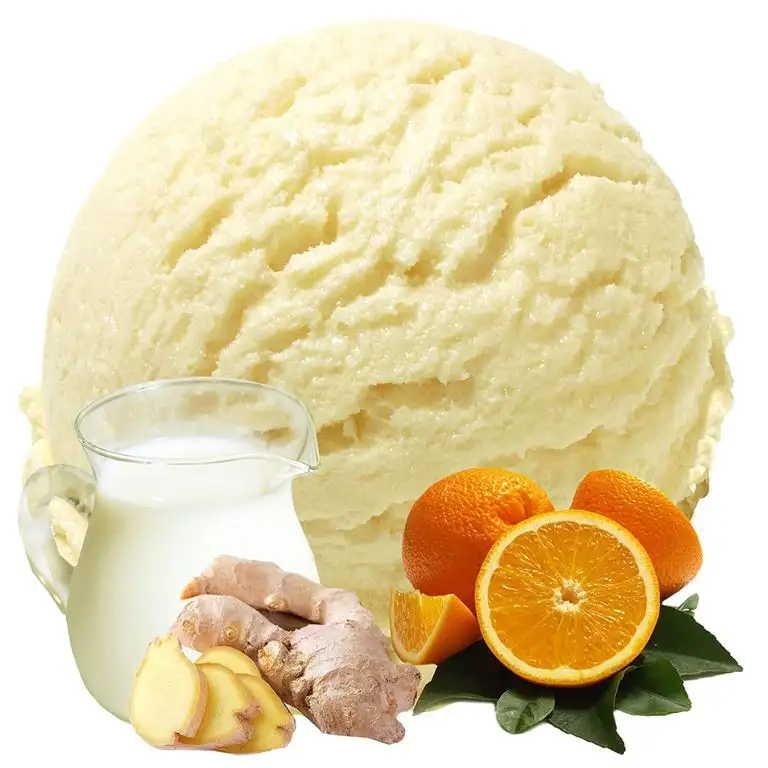 Buttermilch Apfelsine Ingwer Geschmack 333 g Gino Gelati Eispulver für Ihre Eismaschine
