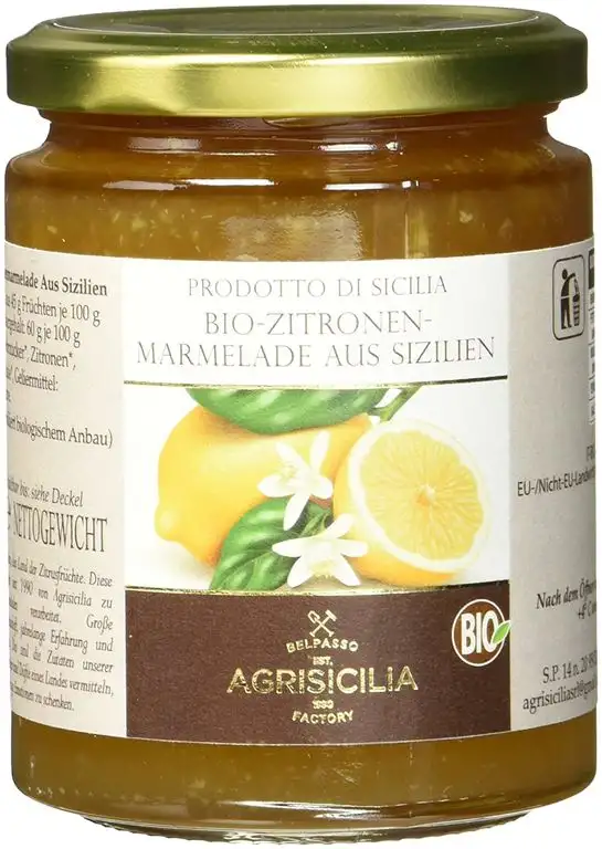 Agrisicilia Sizilianische Zitronen-Marmelade, 6er Pack (6 x 360 g)
