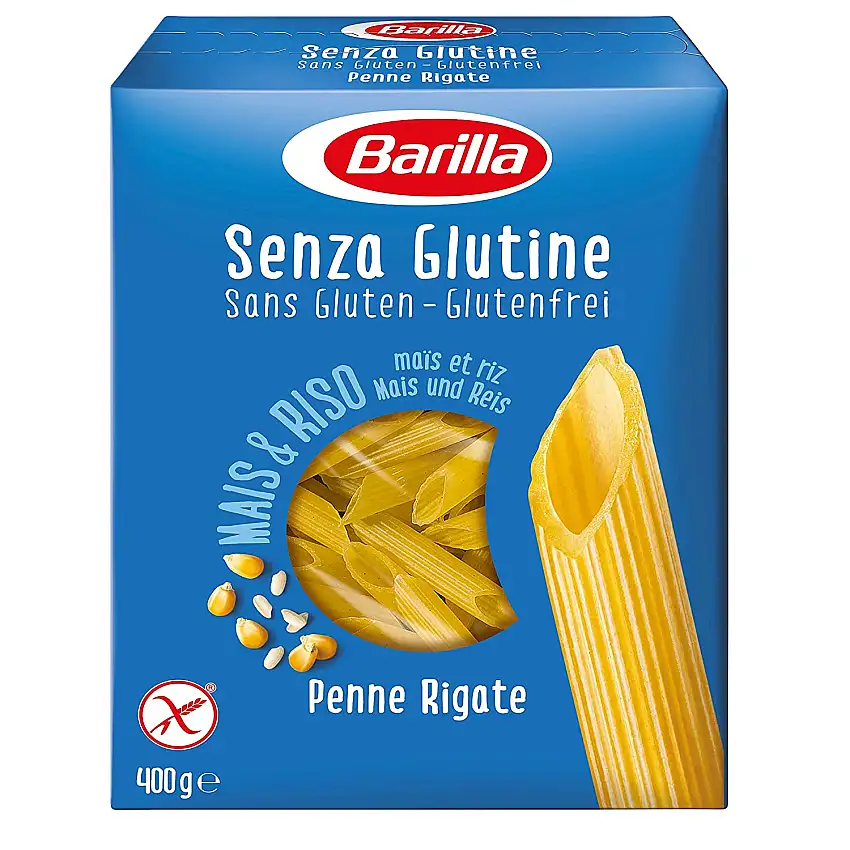 Barilla Pasta Penne Rigate glutenfrei aus Reis und Mais, 1er Pack (1 x 400 g)