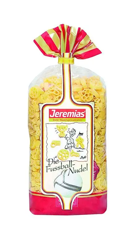 Jeremias Fußballnudeln, Family Frischei-Nudeln, 4er Pack (4 x 500 g Beutel)