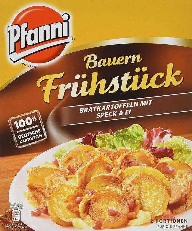 Pfanni Bauern Frühstück Kartoffelfertiggericht Bratkartoffeln mit Speck und Ei 100% deutsche Kartoffeln, 400 g 2 Portionen