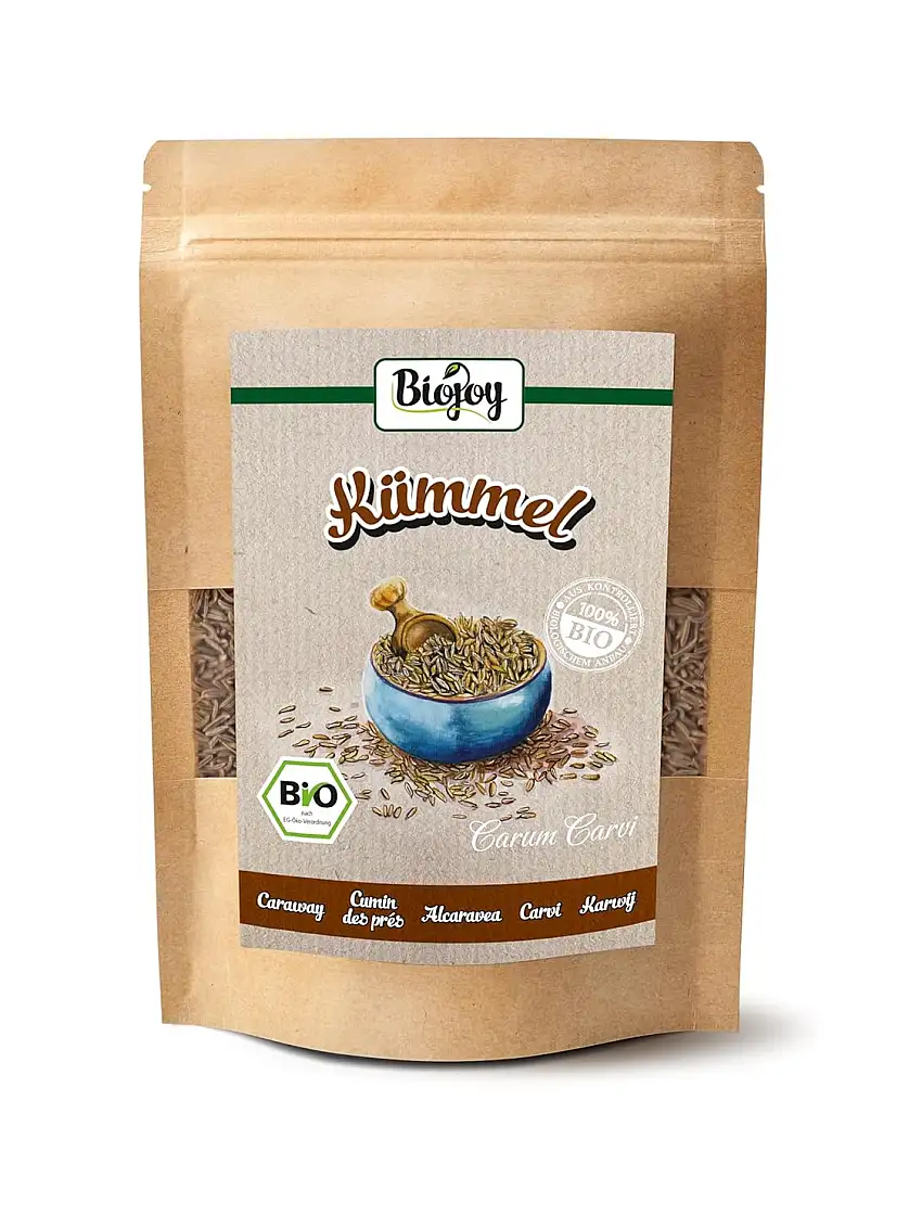 Biojoy BIO-Kümmel ganz (250 g), Kümmel-Tee, Kümmelsaat (Carum carvi)