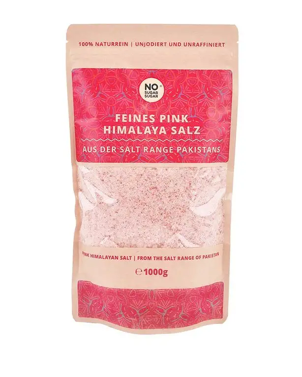 Pink Himalaya Salz, feine Körnung, Perfekt für Salzstreuer, 1 kg (Steinsalz / Kristallsalz aus Pakistan) 1kg 2kg 5kg 10kg 25kg wählbar mit großem Mengenrabatt (1 KG)