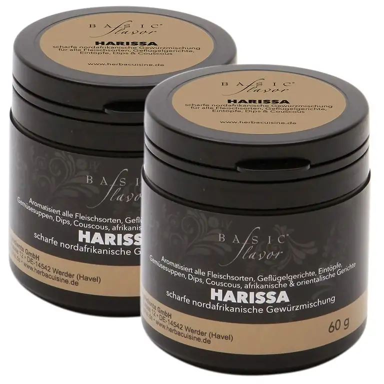 herba cuisine Gewürzmischung BASIC flavor Harissa, 2er Pack (2 x 60 g)