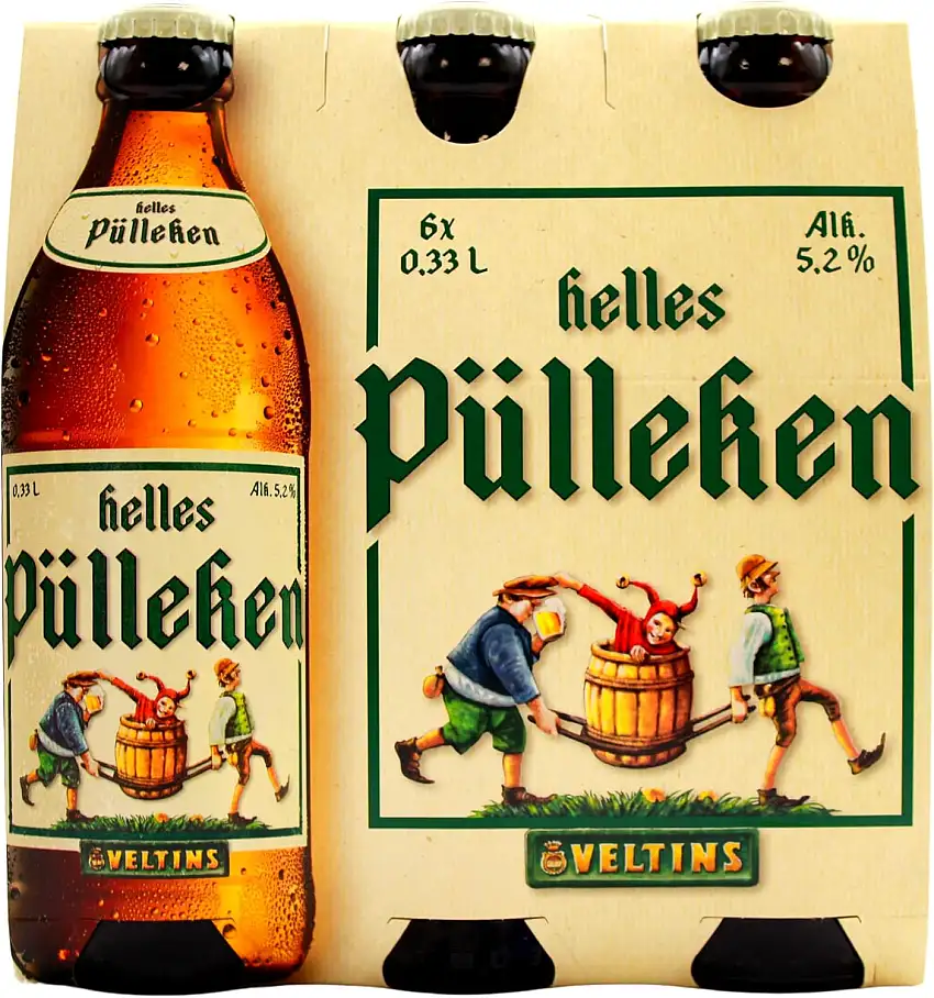 pils Veltins Helles Pülleken, 24er Pack (4 x 6 x 0.33 l) MEHRWEG