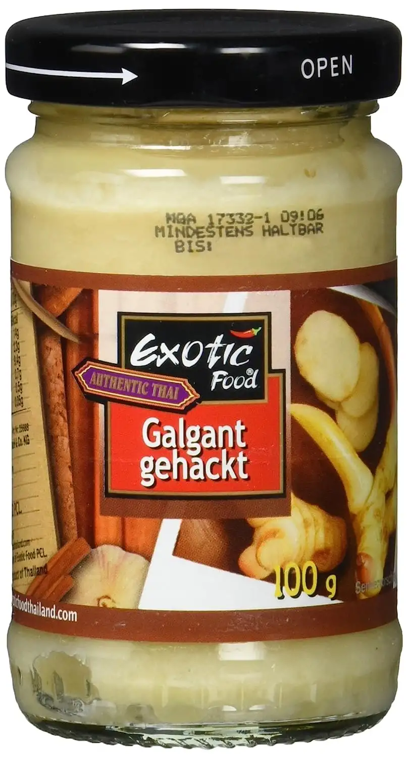 Exotic Food Galgant, gehackt in Sojabohnenöl, 3er Pack (3 x 100 g)