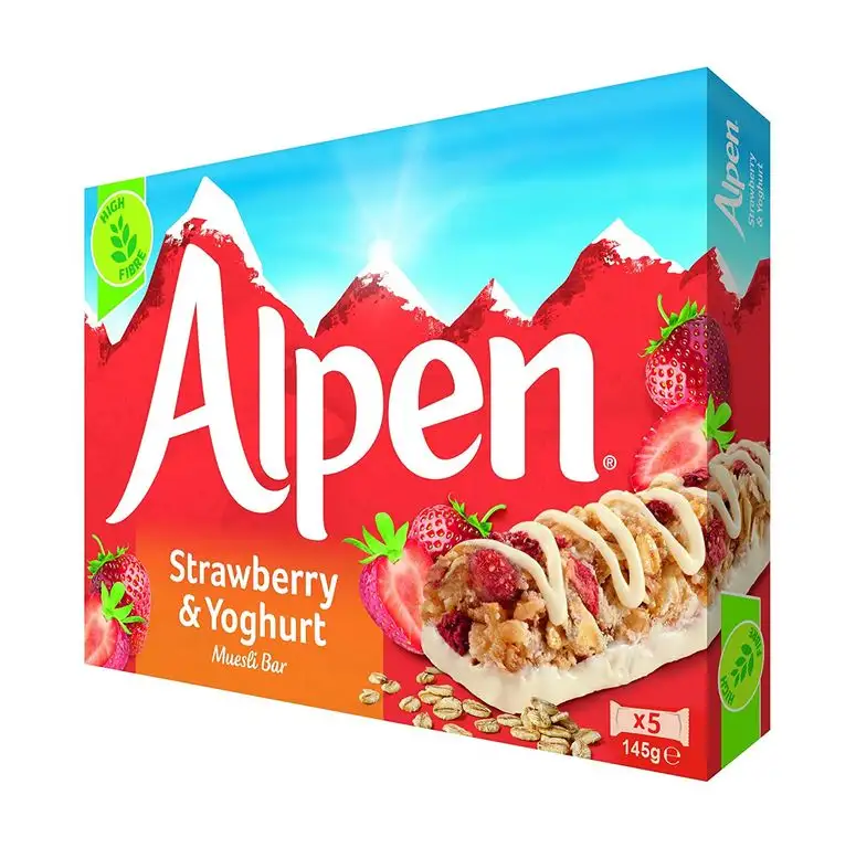 Weetabix Alpen Riegel Erdbeer mit Joghurt, 10er Pack (10 x 145 g)