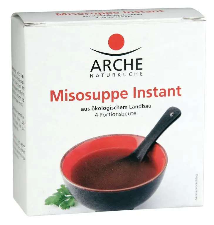 Arche Miso-Instant Suppe (4 Beutel a 10g) Bio Miso, 2er Pack (2 x 40 ml)